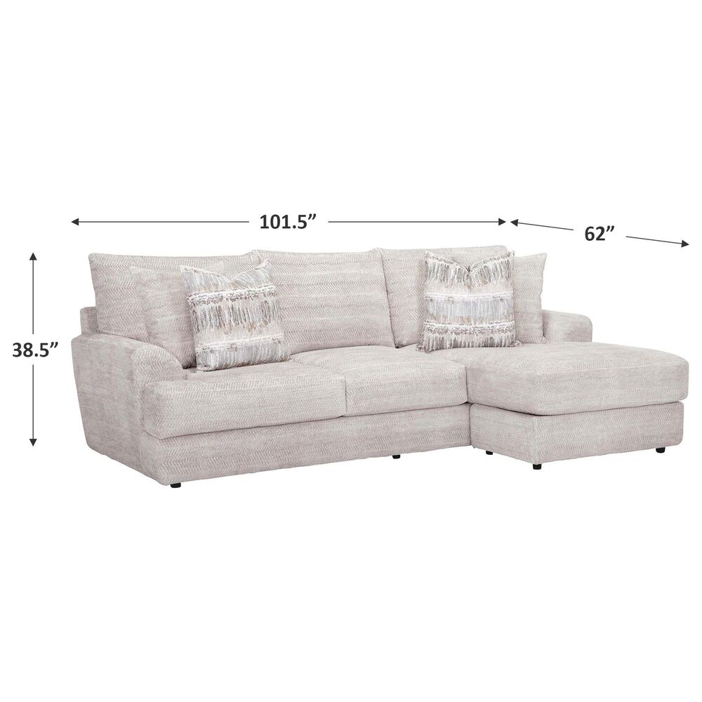 Moore Furniture Nash Reversible Sofa with Chaise in Tidal Sand, , large