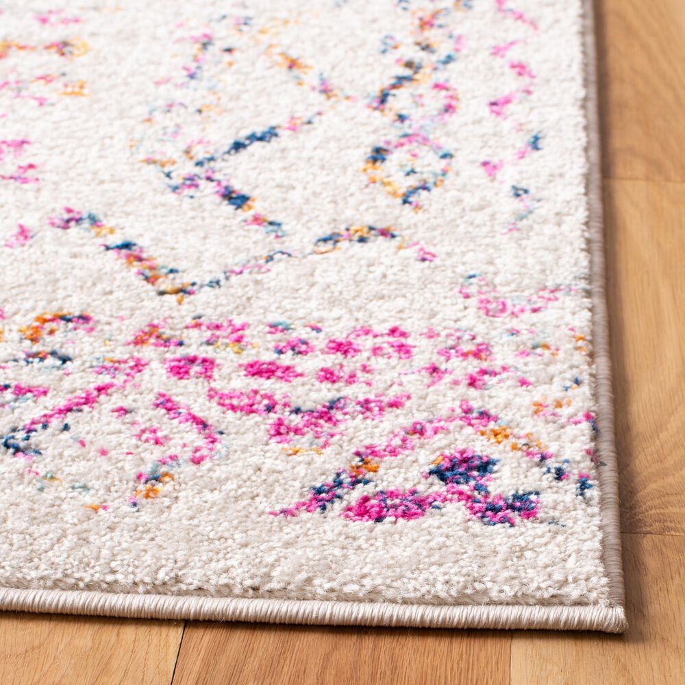 Safavieh Tulum TUL268E 4&#39; x 6&#39; Ivory and Fuchsia Area Rug, , large
