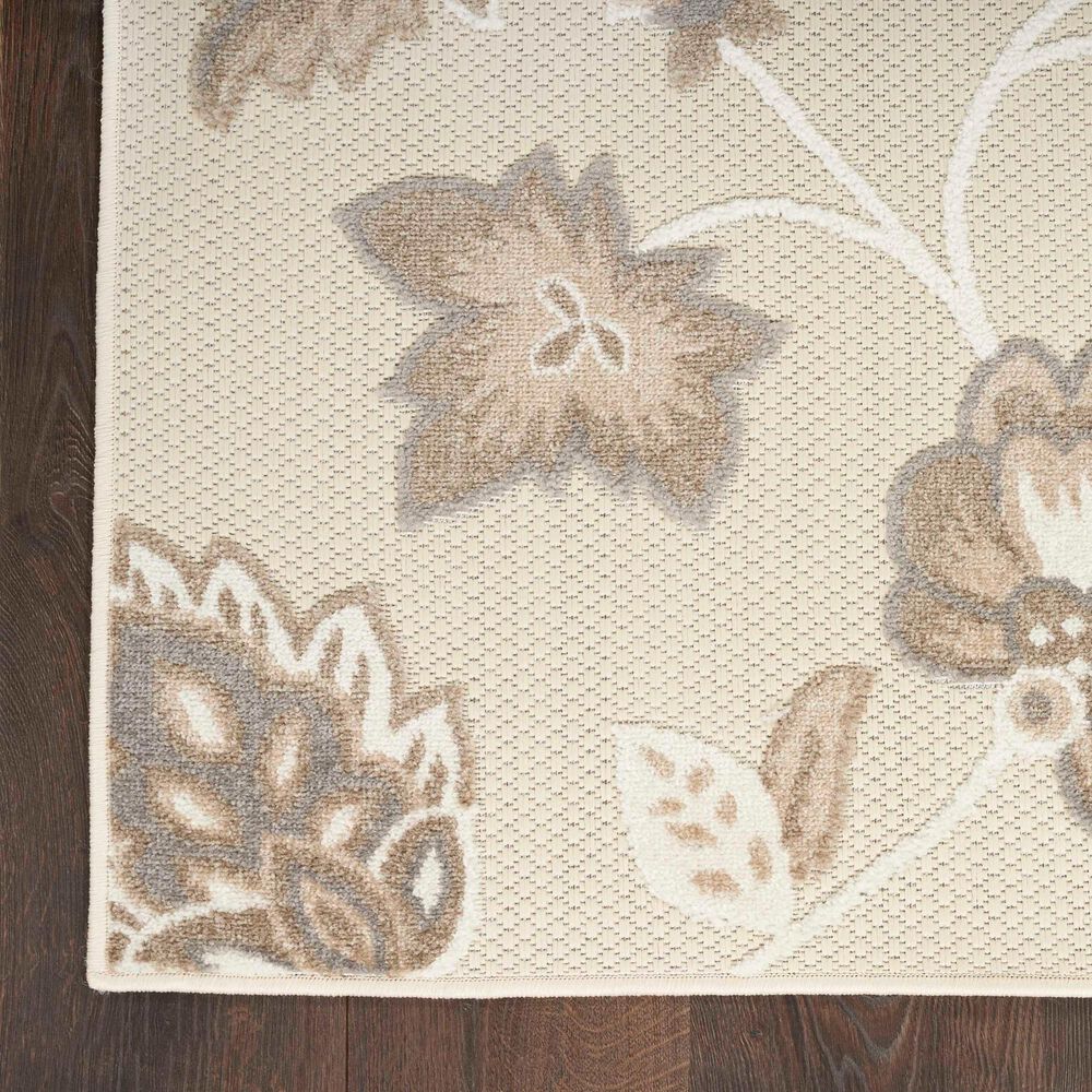 Nourison Aloha ALH31 2&#39;3&quot; x 8&#39; Beige Indoor/Outdoor Runner, , large