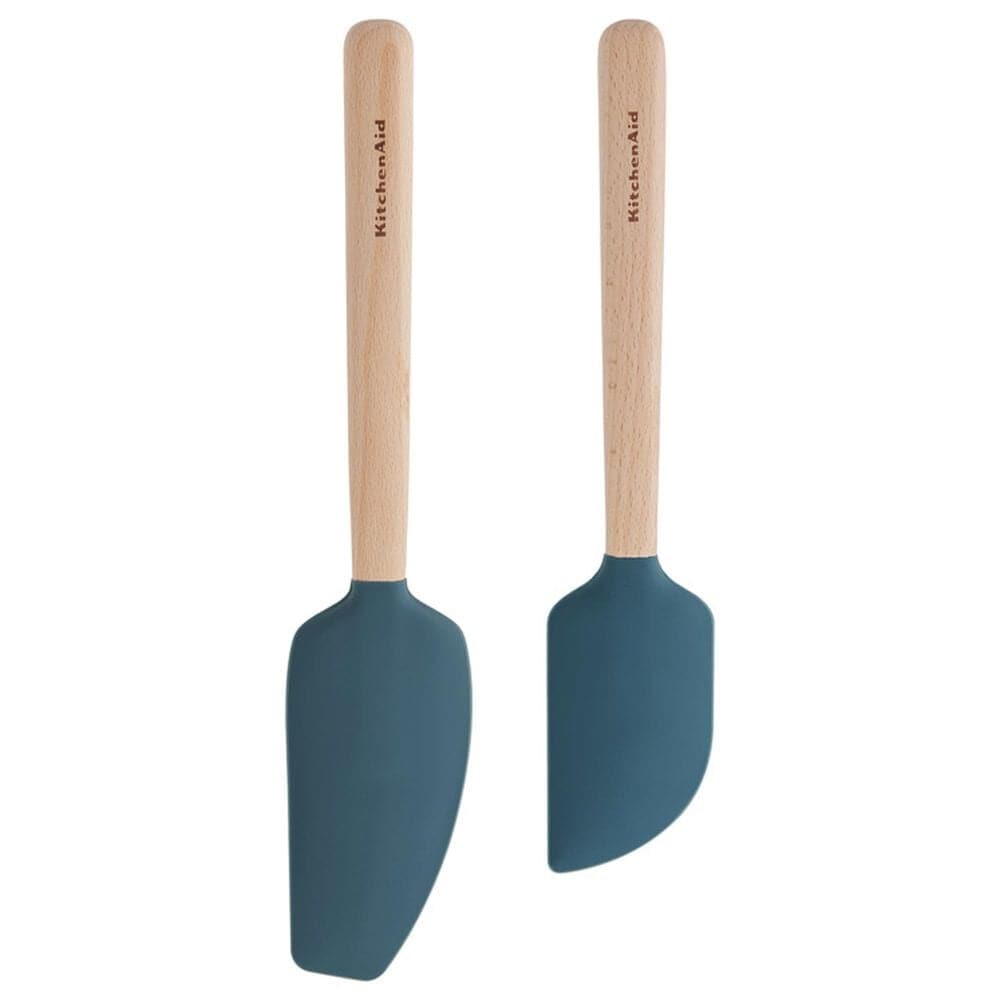 KitchenAid 2-Piece Beechwood Spatula Set in Agave, , large