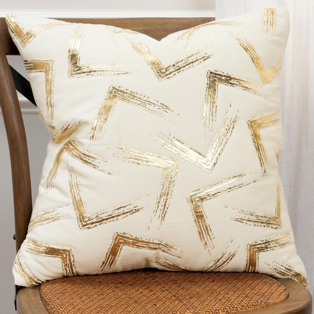 Rizzy Home Geometric 20" Pillow Cover in Ivory, , large
