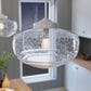 Hunter Saddle Creek 16" 1-Light Pendant with Clear Seeded Shade in Brushed Nickel, , large