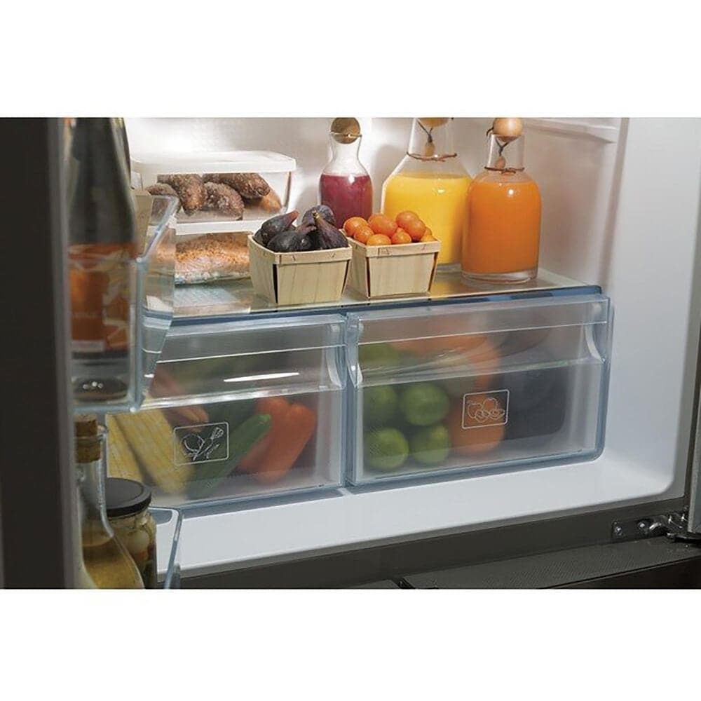 Haier 16.4 Cu. Ft. Counter Depth Quad Door Refrigerator in Stainless Steel, , large