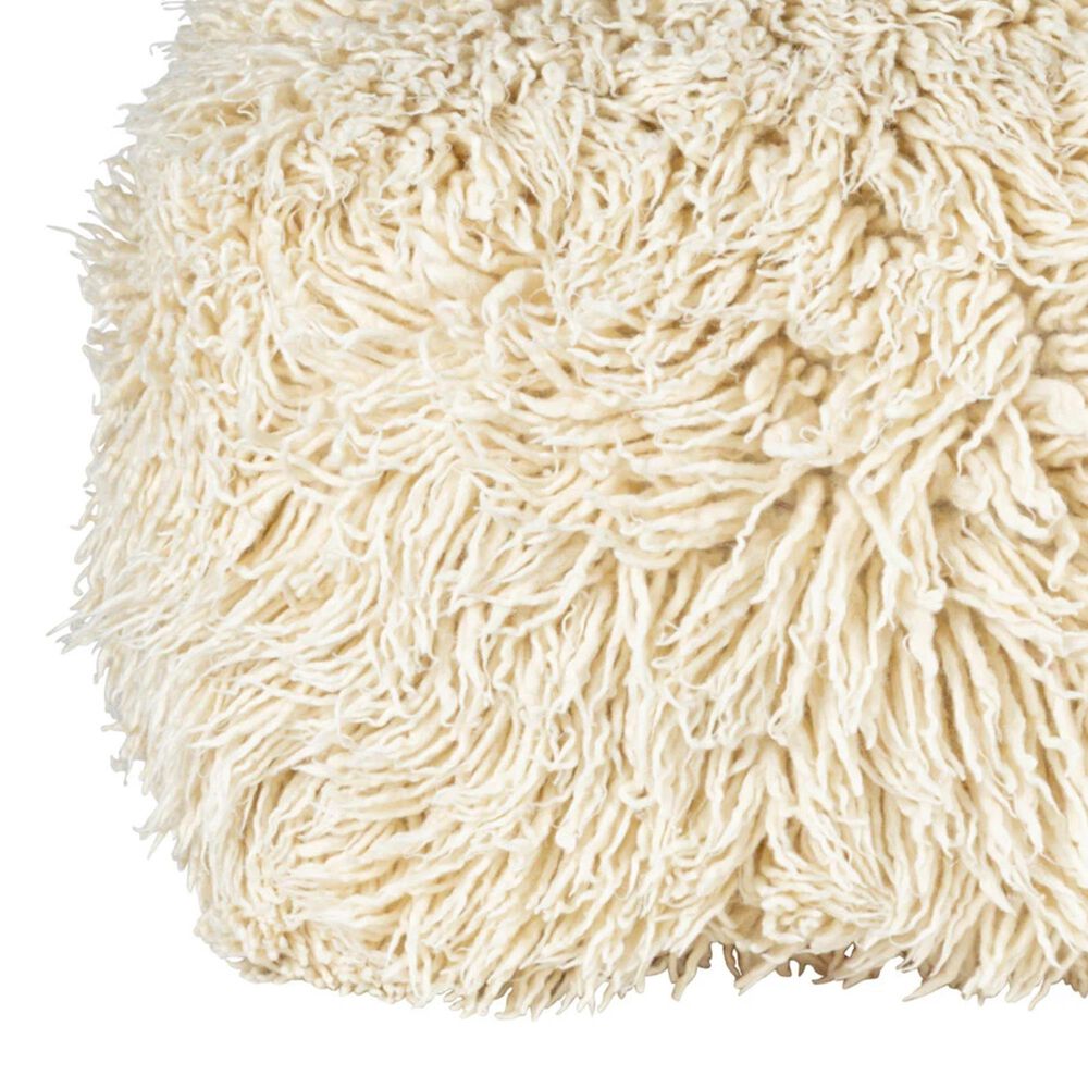 Teak Interiors Meadow Square Pouf in Cream, , large