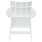 Hearth and Haven Encino Outdoor Plastic Adirondack Chair in White, , large