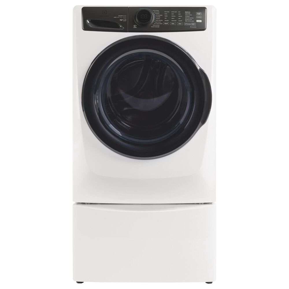 Electrolux 4.5 Cu. Ft. Front Load Washer and 8.0 Cu. Ft. Electric Dryer with Pedestal with Spacious Storage Drawer in Matte White, , large
