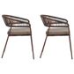 Zuo Modern Skye Outdoor Dining Chair in Brown (Set of 2), , large