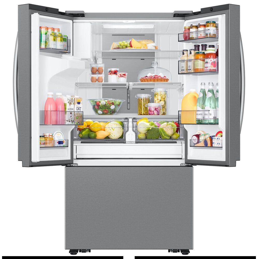Samsung Large Capacity 3-Door French Door 31 cu. ft. Refrigerator with 4 Types of Ice in Stainless Steel, , large