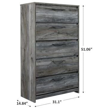 Ashley Baystorm 5 Drawer Chest in Smoke Gray, , large