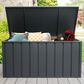 HOMLUX 150-Gallon Outdoor Waterproof Storage Deck Box in Dark Gray, , large