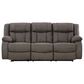 Ashley First Base Manual Reclining Sofa in Gunmetal, , large