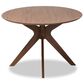 Baxton Studio Monte 71" Dining Table in Walnut Brown - Table Only, , large
