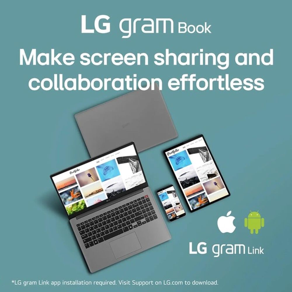 LG Gram Book 15.6&quot; Laptop | Intel Core i5-1334U - 8GB RAM - Intel Iris Xe Graphics - 512GB SSD in Titan Silver, , large