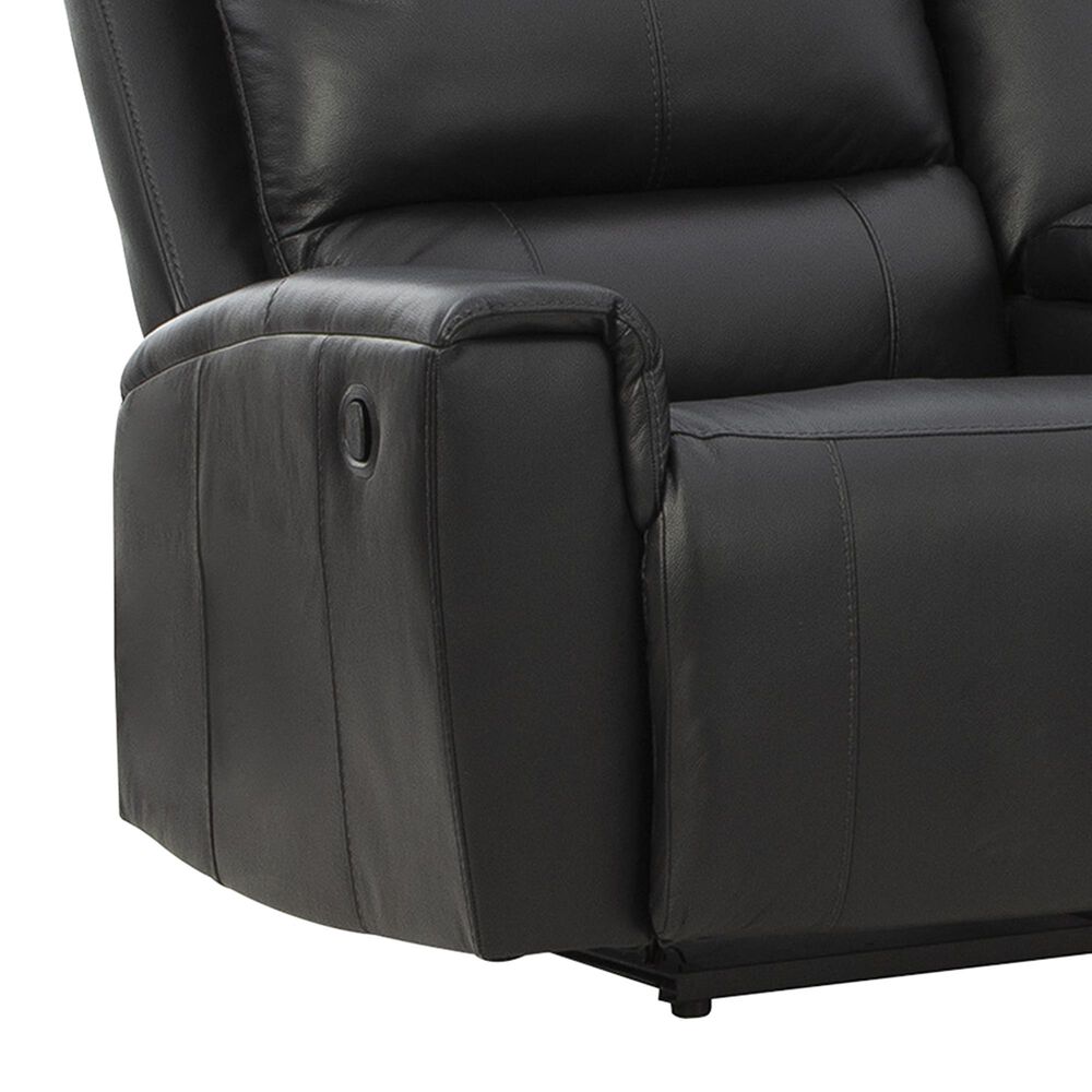 Ashley Glossmore Manual Reclining Sofa in Black, , large