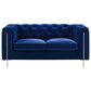 Steve Silver Charlene Stationary Loveseat in Sapphire Blue Velvet, , large