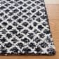 Safavieh Micro-Loop 2"3" x 9" Black and Ivory Runner, , large