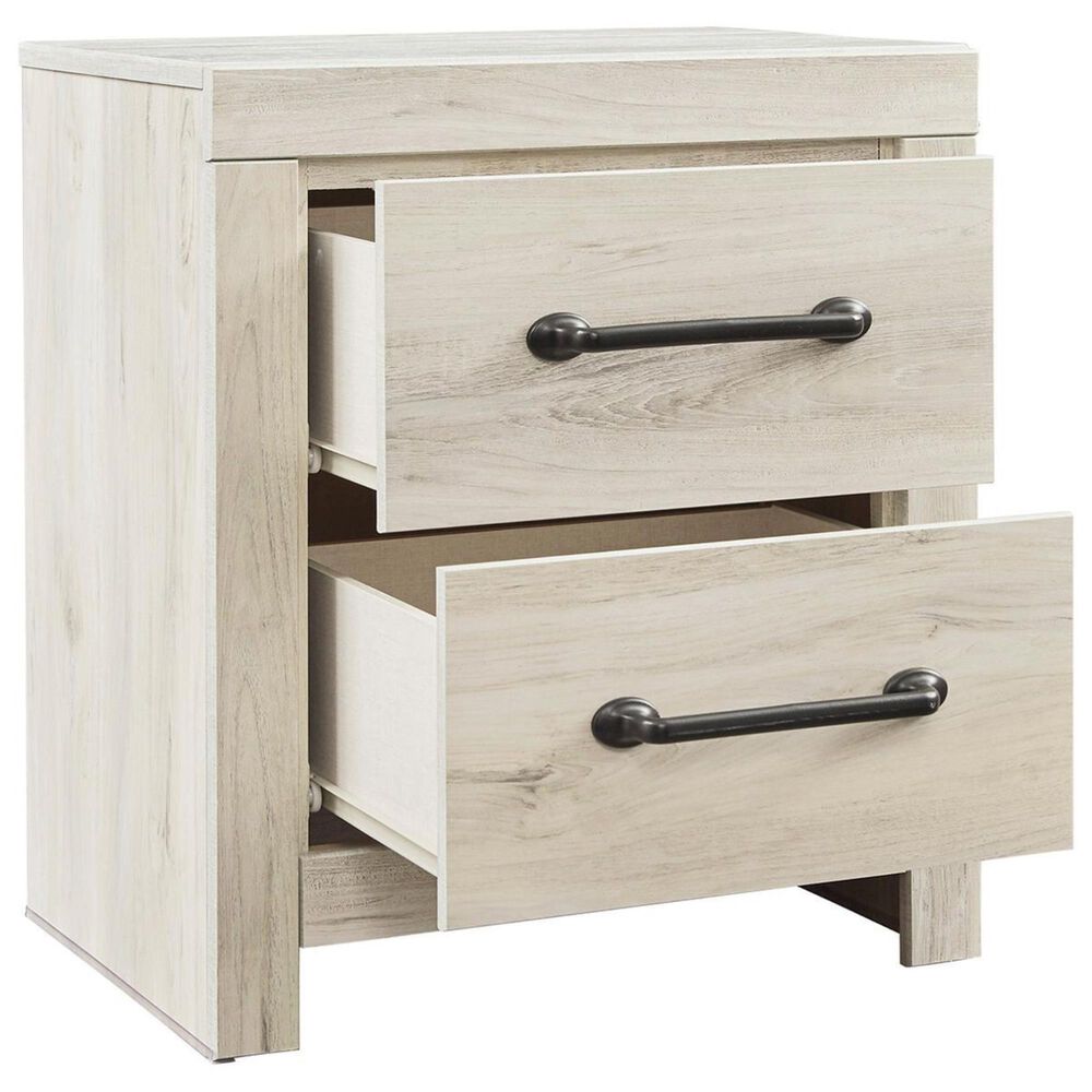 Signature Design by Ashley Cambeck 4 Piece Queen Bed Set in Whitewash with Lighting, , large