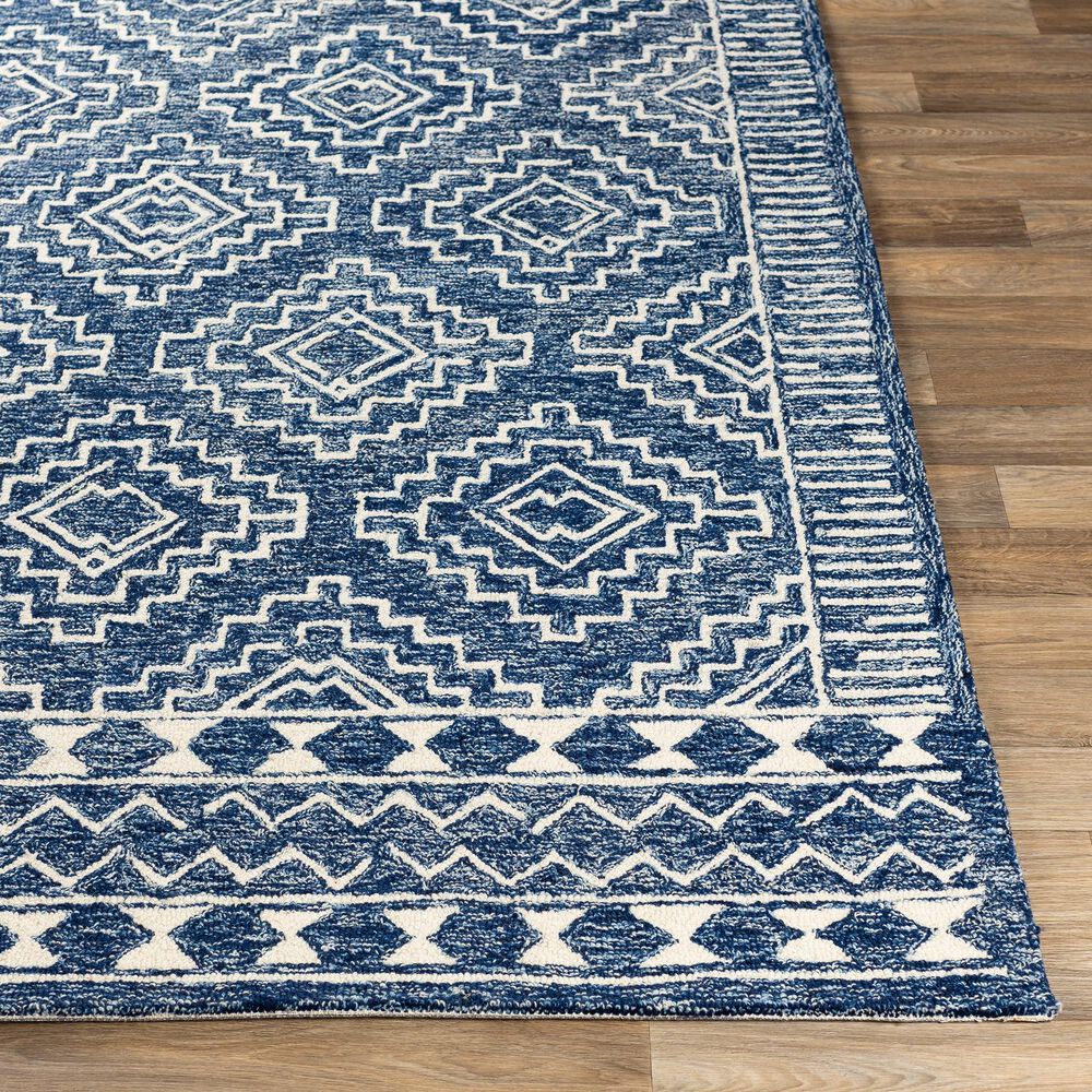 Surya Granada GND-2322 5&#39; x 7&#39;6&quot; Dark Blue, Denim and Ivory Area Rug, , large