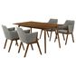 Blue River Westmont and Renzo 5-Piece Dining Set with Charcoal Cushion in Walnut, , large