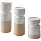 Ashley Hurston 3-Piece Candle Holder Set in Brown and Ivory, , large