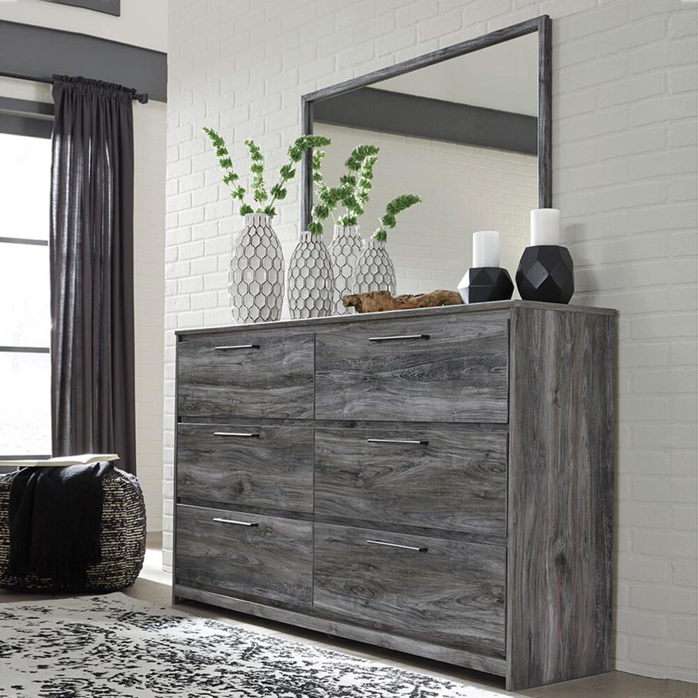 Signature Design by Ashley Baystorm Dresser and Mirror in Smokey Gray, , large