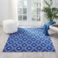 Nourison Home & Garden RS085 10" x 13" Navy Indoor/Outdoor Area Rug, , large