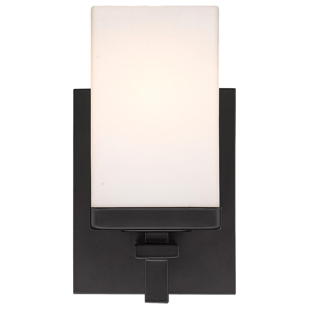 Golden Lighting Maddox 1-Light Wall Sconce in Matte Black, , large