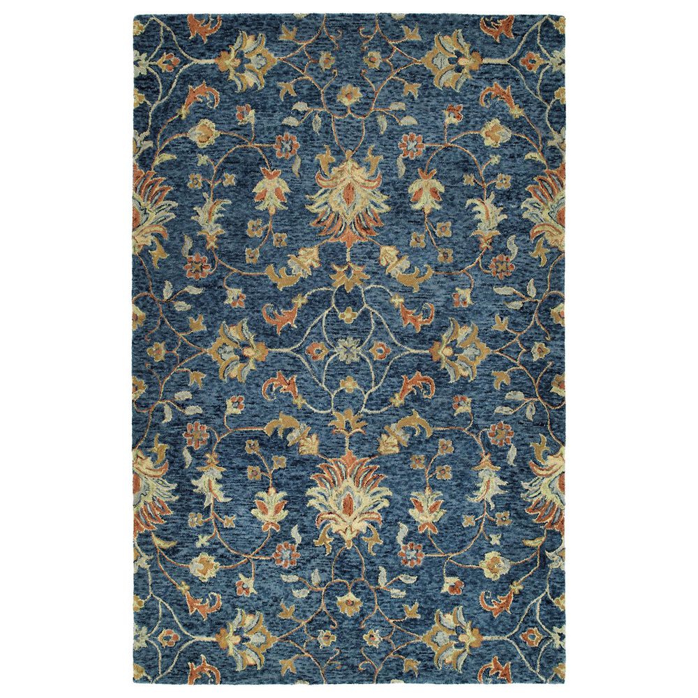 Kaleen Rugs Chancellor 4" x 6" Denim, Brick, Mustard, Sage and Forest Area Rug, , large
