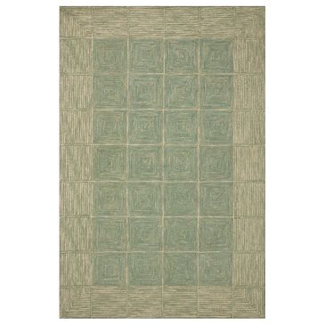 Chris Loves Julia x Loloi Francis 7"9" x 9"9" Green and Natural Area Rug, , large