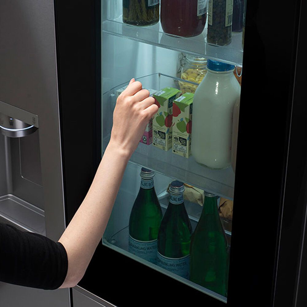 LG 27.1 Cu. Ft. Side-by-Side Refrigerator in Print Proof Stainless Steel, , large