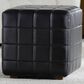 Classic Home Carlo 18" Square Ottoman in Midnight Raven, , large
