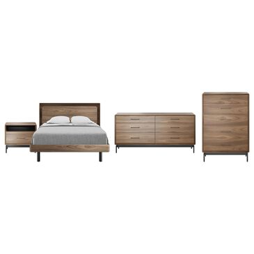 BDI LINQ 4-Piece Queen Bedroom Set in Natural Walnut, , large