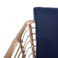 Safavieh Henderson 4-Piece Patio Living Set with Navy Cushion in Natural and Black, , large