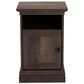 Baxton Studio Nolan 1-Door Nightstand in Brown/Black, , large