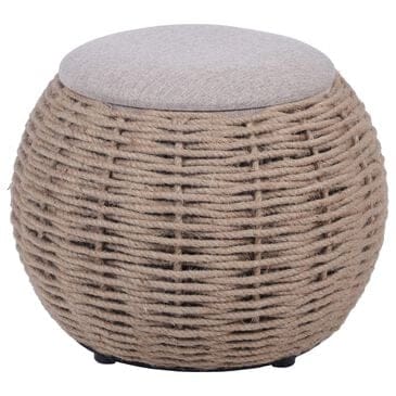 Rta Products Llc Woven Storage Ottoman in Natural, , large