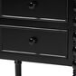 Baxton Studio Malinda 3-Drawer End Table with Spindle Legs in Black, , large