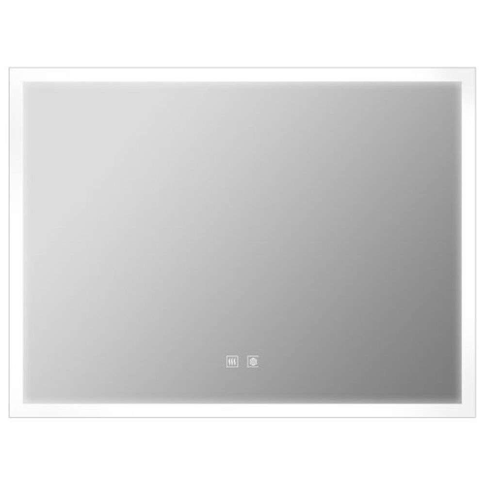 Lexora Home Aurorium 32" x 24" LED Vanity Mirror in White, , large