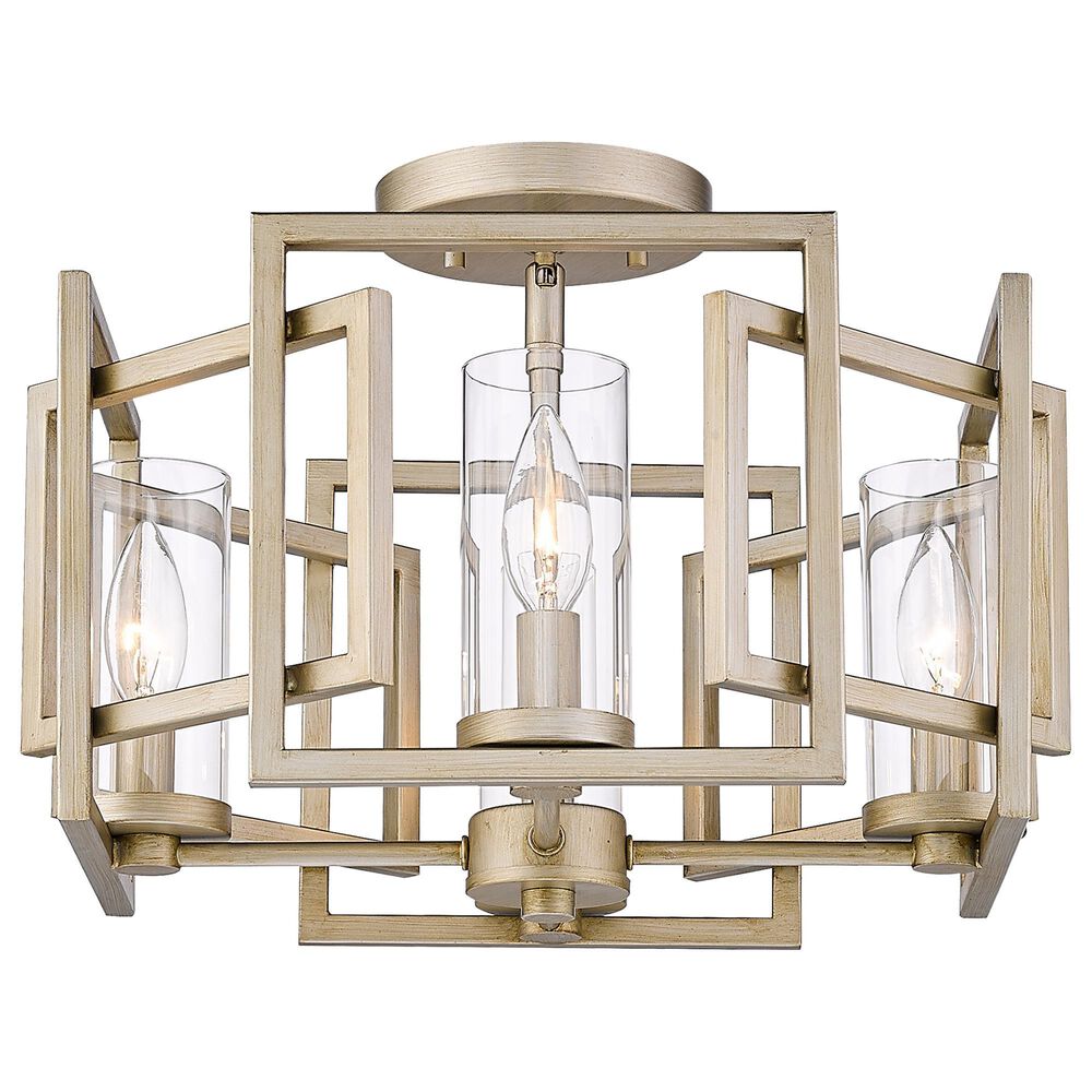Golden Lighting Marco 4-Light Flush Mount in White Gold, , large
