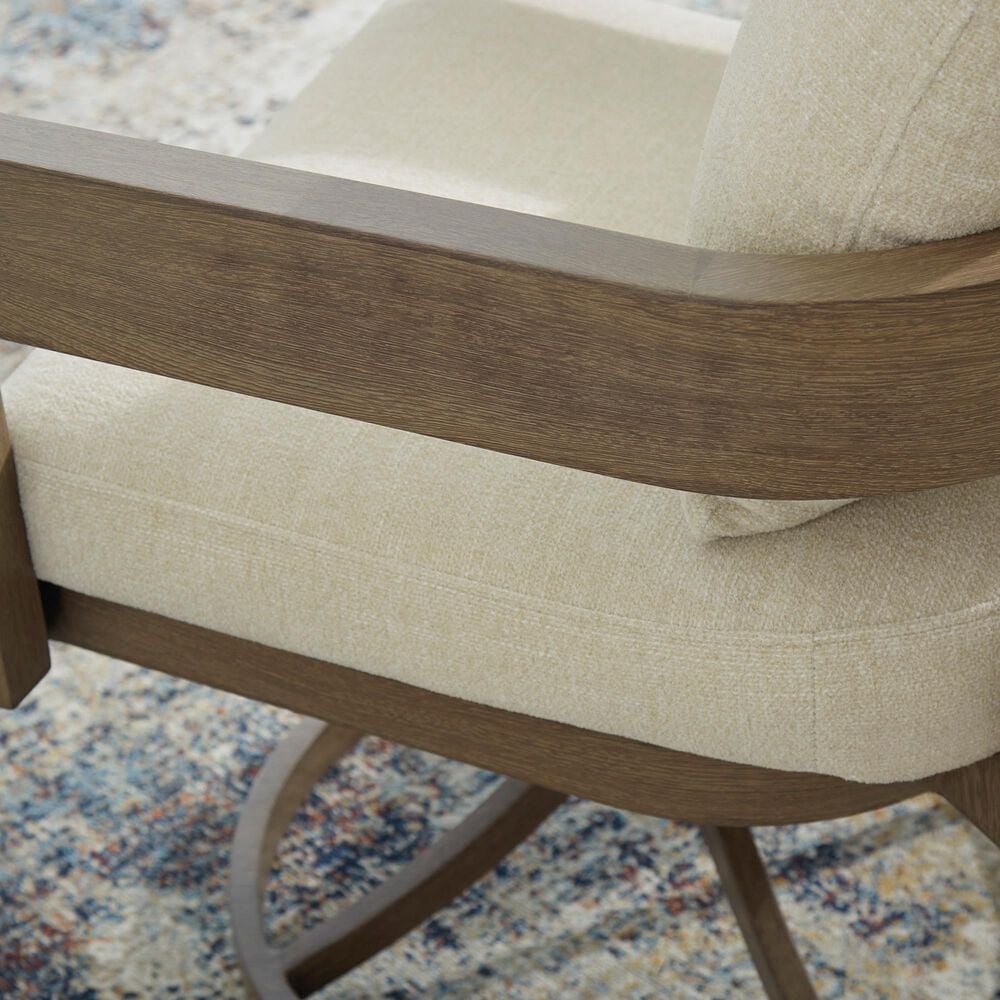 Ashley Serene Bay Patio Swivel Dining Chair in White (Set of 2), , large