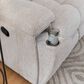Simeon Collection Buster Manual Dual Reclining Sofa in Opal Taupe Velvet, , large