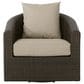 Hearth and Haven Outdoor Wicker Swivel Chair in Khaki, , large