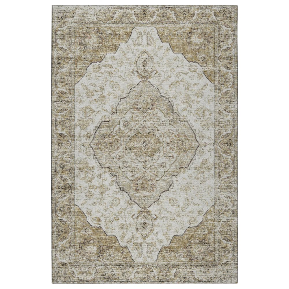Dalyn Rug Company Tuscany 10" Round Gold Indoor/Outdoor Area Rug, , large