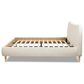 Jennifer Taylor Home Roman King Platform Bed with Oatmeal Light Beige Upholstered in Natural Whitewashed, , large