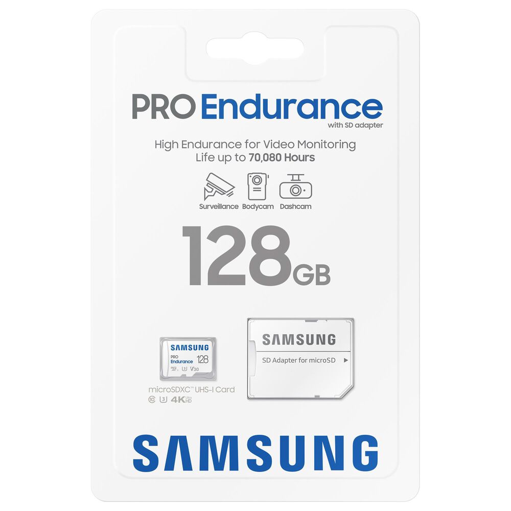 Samsung PRO Endurance microSDXC Memory Card 128GB in White, , large