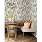 Stacy Garcia Home Sojourn Marquetry Geometric 216" x 20.5" Peel and Stick Wallpaper in Warm Stone, , large