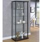 Pacific Landing 5-Shelf Glass Curio Cabinet in Black and Clear, , large
