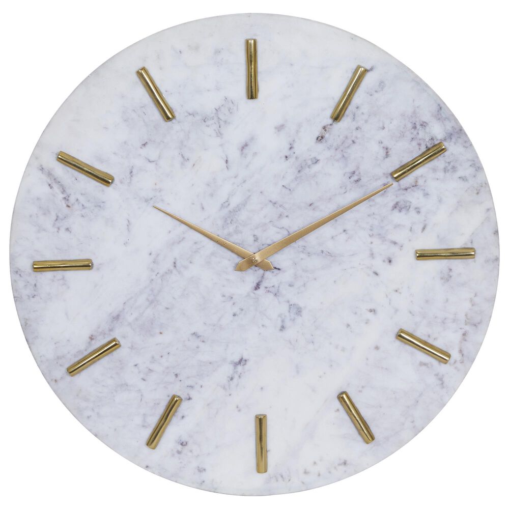 CosmoLiving by Cosmopolitan 20" Wall Clock in White and Gray, , large