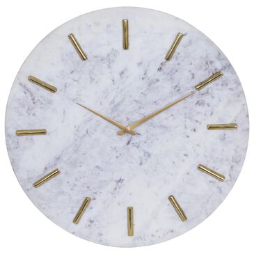 CosmoLiving by Cosmopolitan 20" Wall Clock in White and Gray, , large