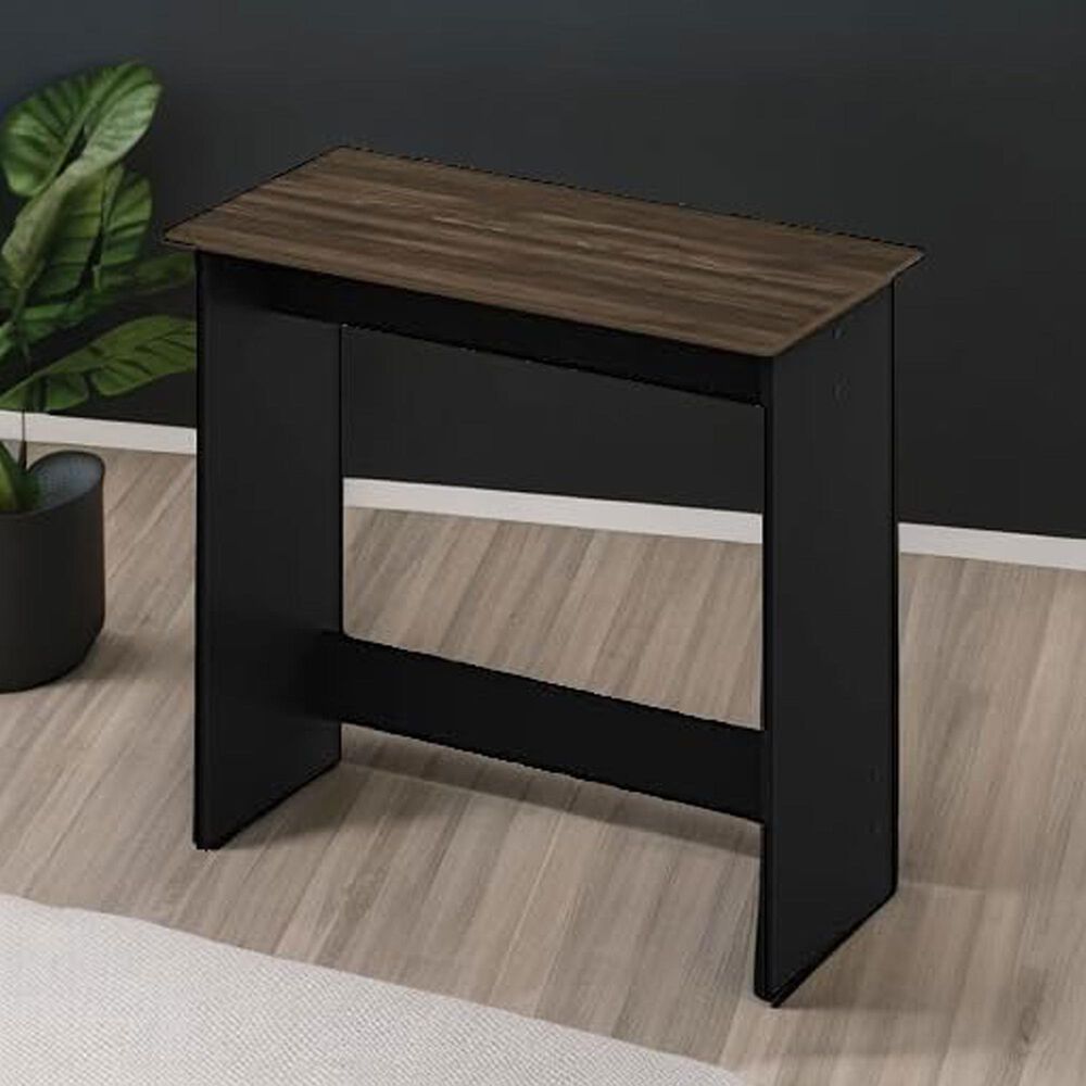 HOMLUX Modern Computer Desk in Columbia Walnut and Black, , large