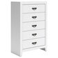 Ashley Binterglen 5-Piece King Panel Bedroom Set in White, , large